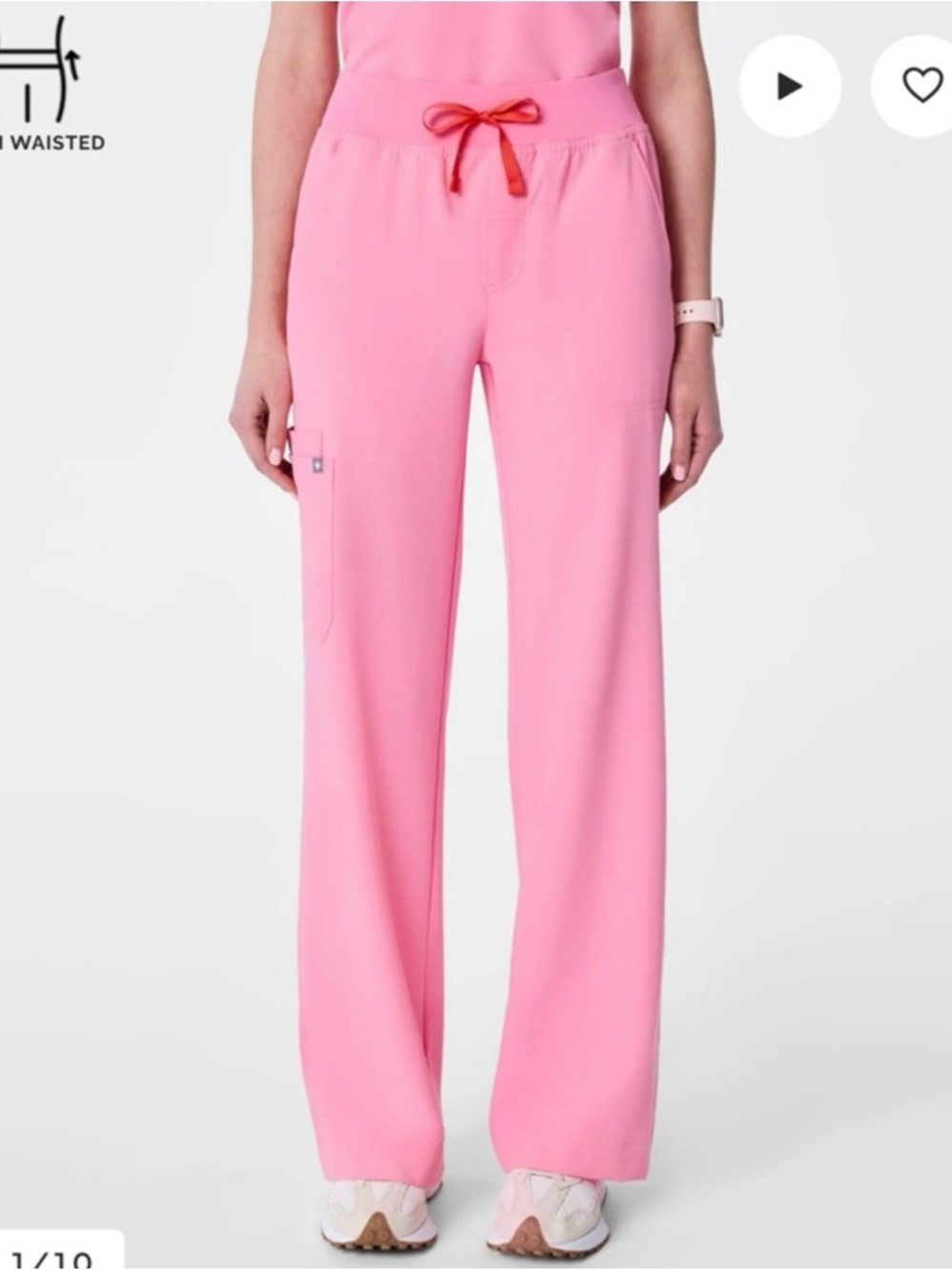 Figs Sunrise Pink Isabel Wide Leg Scrub Pants XXSP